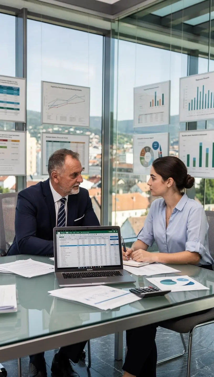 Színes ábra, amely bemutatja a pénzügyi célok elérésének lépéseit.