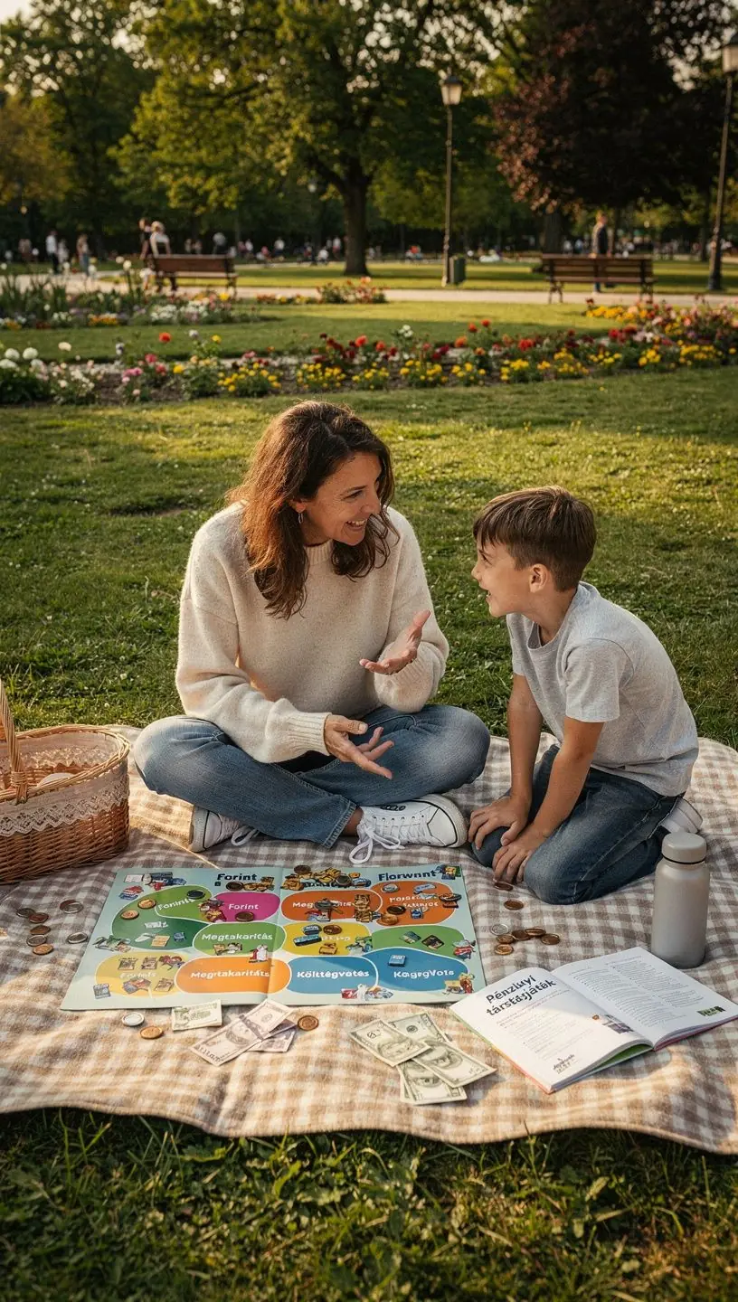 Pénzügyi tervezés során használt diagram, amely a költségvetés készítésének lépéseit mutatja be.